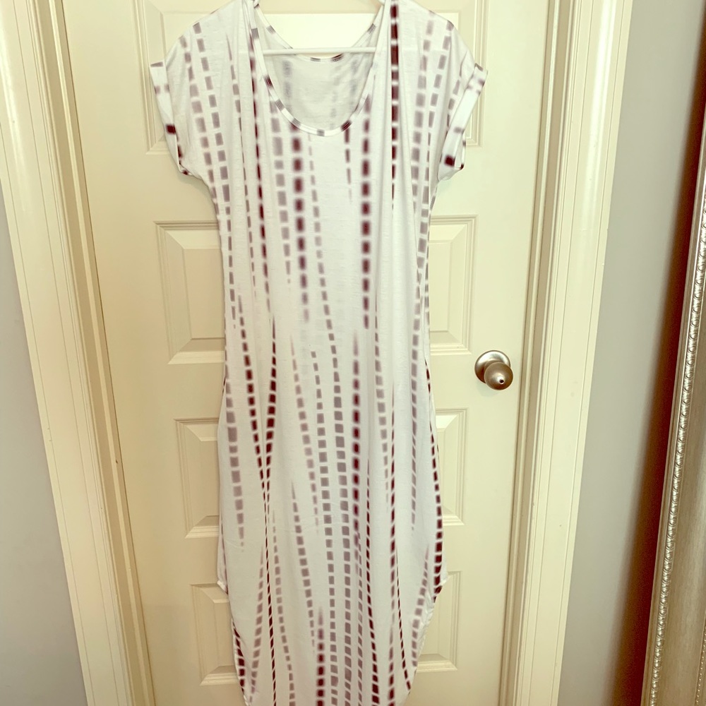 Maxi dress w/pockets tie dye style